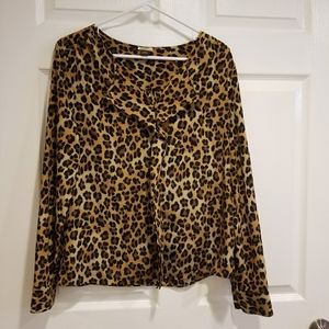 Dana Buchman cheetah print Blouse